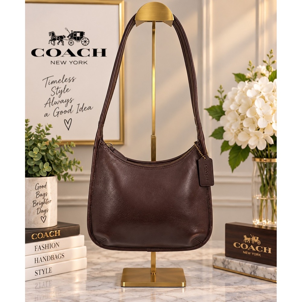 Vintage Coach Ergo Hobo Bag Brown Leather Shoulder Bag 9020 Made in USA